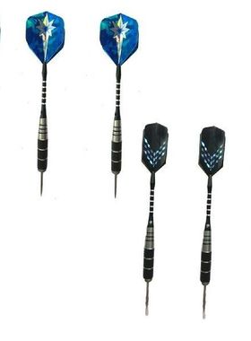 6PC Nickel Tipped Needles Steel Barrels Darts Set Throwing