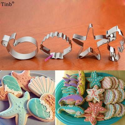 Hot 4pcs/set Stainless Steel Cookie Cutter Biscuits Shell St