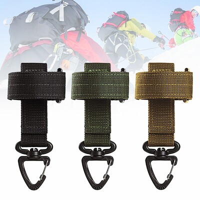 Outdoor Keychain Tactical Gear Clip Keeper Pouch Belt Keycha