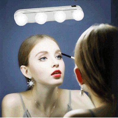 4 LED Bulbs Makeup Vanity Cabinet Mirror Lights Make Up