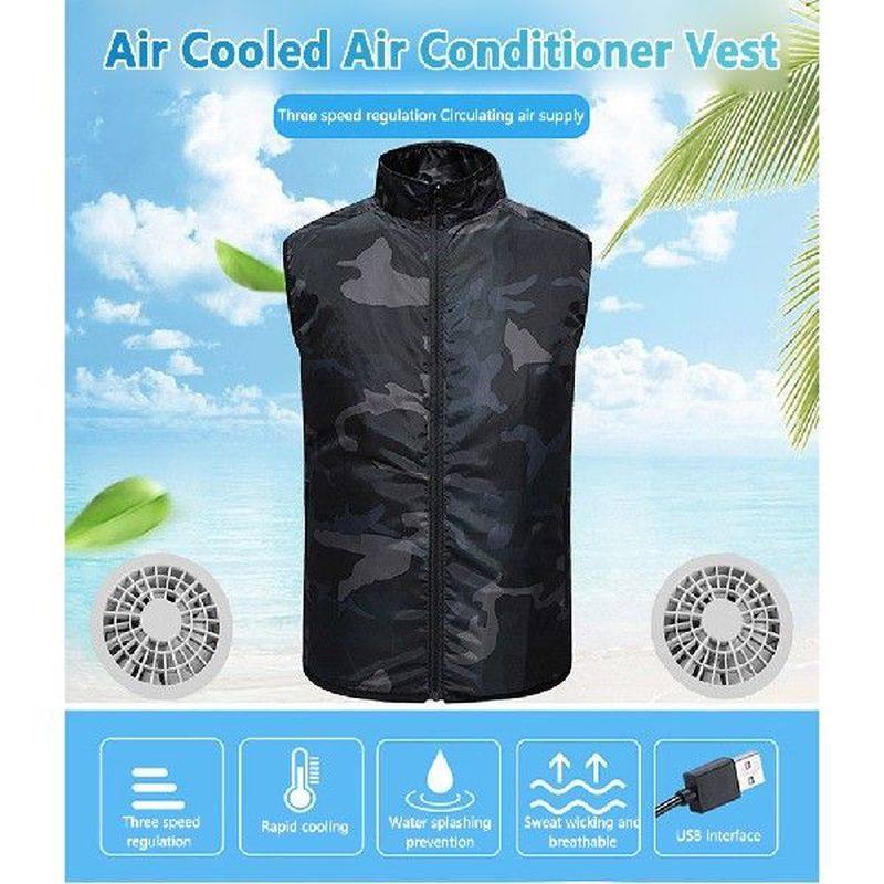 men summer sports air conditioning clothing fan outdoor