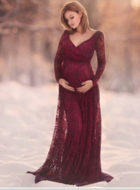 Lace Maternity Dresses For Photo Shoot Pregnant Clothes