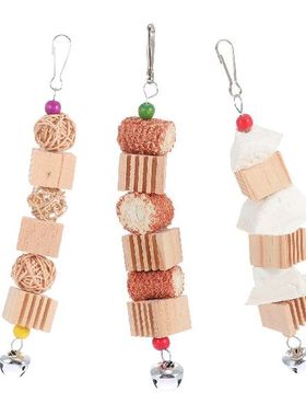 3pcs Parrot Rattan Bird Biting Cuttlebone Molar Bird