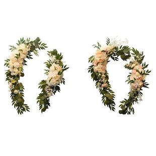 2Pcs Artificial Wedding Flower Arch Backdrop Luxury