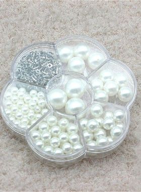 127Pcs/set 6-16mm Pearl Studs Acrylic White Pearls Rivets