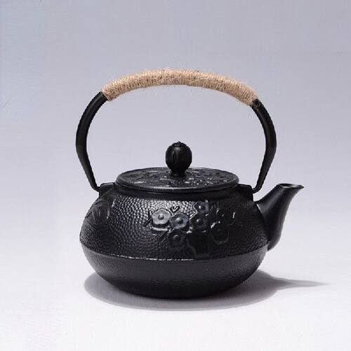 Green Tea Plum Orchid Bamboo Cast Iron Teapot Household