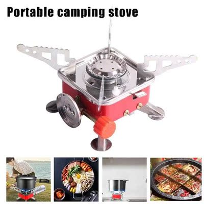 Camping Mini Gas Stove 4000BTU Windproof Folding Tourist