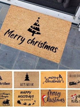 2021 Doormat Merry Christmas Print Anti-slip Absorb Water
