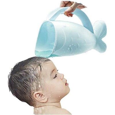 Baby Shampoo Rinse Cup Whale Shape Bath Rinser Pail for