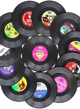 Coaster Vinyl Record Disk Coasters With Player Holder
