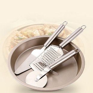 4Pcs Pizza Baking Trays Set Pizza Wheel Non Stick Cheese