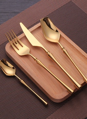 Cutlery Set Matte Gold   Stainless Steel Dinnerwar