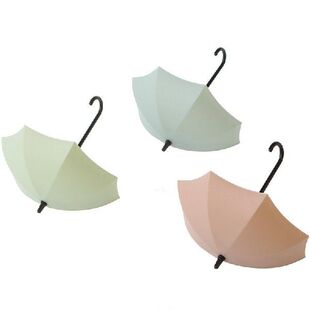 3pcs Creative Key Hanger Hook Umbrella Shaped Wall Hooks
