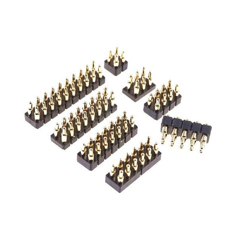 2.54mm Pitch Patch Spring Thimble Pogo Pin 2 3 4 5 6 7 Pin