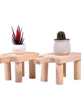 Wooden Plant Stool Square Plant Table Holders Modern Plant