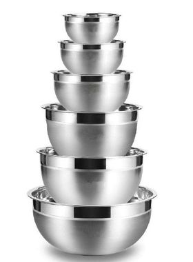 5pcs Stainless Steel Mixing Bowls Non Slip Nesting Whisking