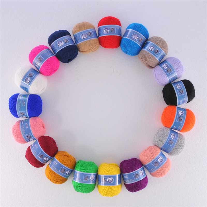 50+20g/set Long Plush Mink Cashmere Yarn Anti-pilling Fine