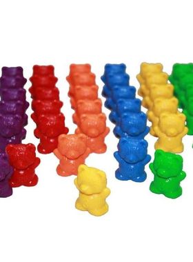 60Pcs Colorful Bear Shape Counters Toy Counting Numbers