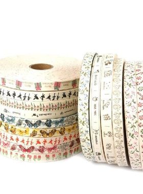 5yards 15mm Cotton Ribbon Handmade Design Printed Ribbon