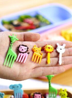 1 Set Cartoon Fruit Fork Animal Party Buffet Fruit Dessert