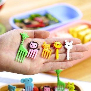 1 Set Cartoon Fruit Fork Animal Party Buffet Fruit Dessert