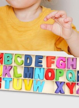 104x Wooden Letters Kids Learning Toys for Education Wall