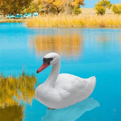 Garden Ornament Swan Shaped Figurine Outdoor Sculpture