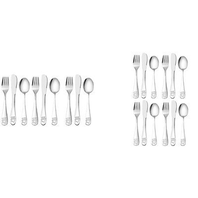 Kids Silverware Set Children's Safe Stainless Steel Uten