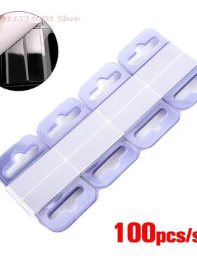 100pcs PVC Slot Hole Adhesive Hang Tabs Tag Merchandise Box