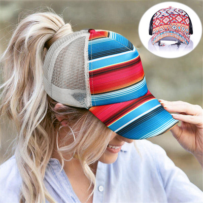 2020 Ponytail Baseball Cap For Women Distressed Washed Cotto