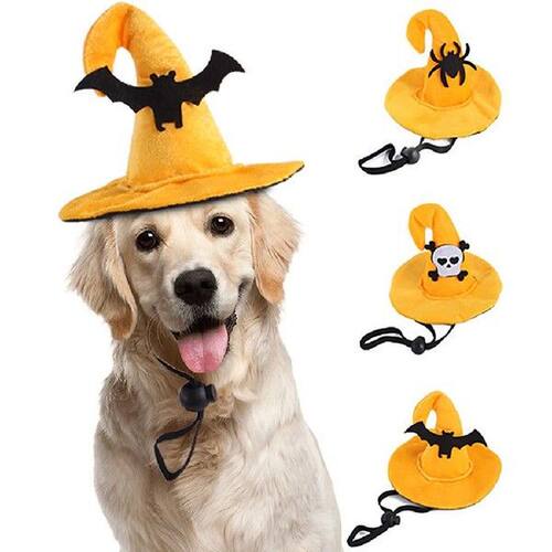 Funny Cat Dog Hats Halloween Pet Hat Decorative Plush Dog