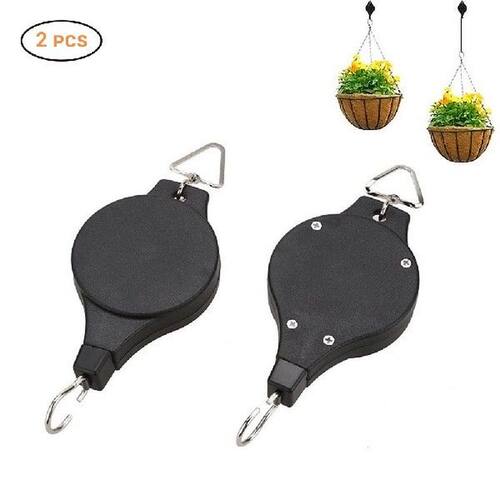 2 Pcs Garden Plant Pulley Retractable Hanging Hanger