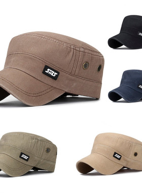 Polyester Baseball Caps Fashion Unisex Military Style Flat C