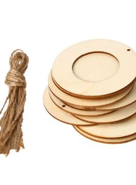 10 Pcs/set Kayu Mini Bulat Bingkai Foto Gantung Kerajinan