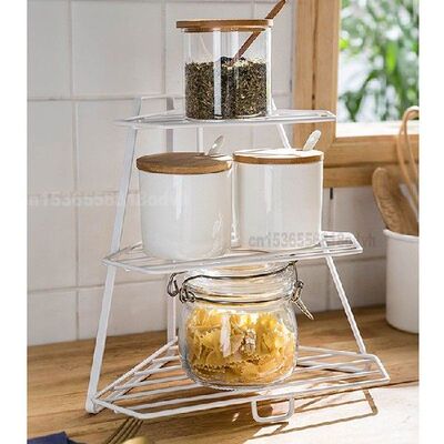 Spice Rack Triangle Storage Holder Storage of Seasoning