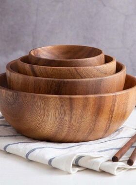1PC Acacia Wood Bowl International Acacia Wave Serving Bowl