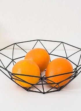 Iron Mesh Woven Fruit Basket Kitchen Countertop Fruit Bowl