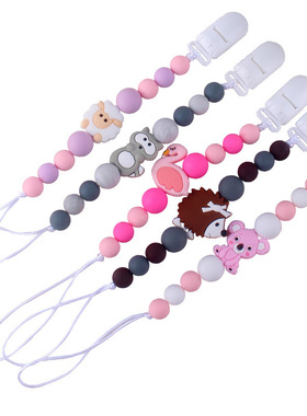 Hot Sale Silicone Teething Pacifier Clips Baby Pacifier Chai