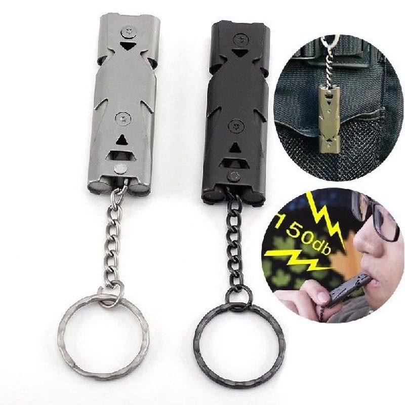 Outdoors High Decibel Portable Keychain Whistle Stainless