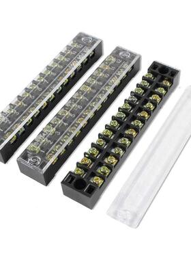 3 Pcs 600V 15A 12 Positions Dual Rows Covered Barrier Screw