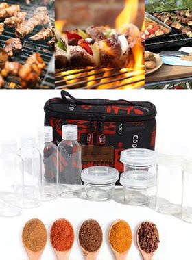 1 Set Portable Mini Condiment Bottle Kit Outdoor Camping