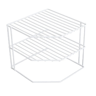 3-Tier Kitchen Corner Shelf Rack-Metal Frame-Rust Resistant