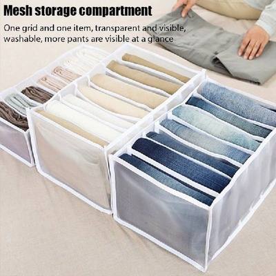 2022 Jeans Compartment Storage Box Closet Clothes Drawer