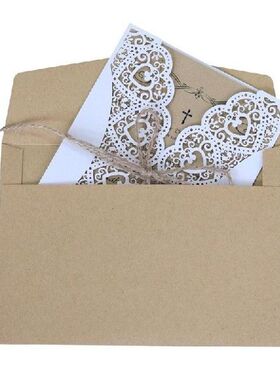 10 Buah Kartu Undangan Pernikahan Potongan Laser Pedesaan