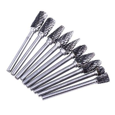 10 Pcs Double Cut Rotary Deburr Set for dremel Rotary Tool