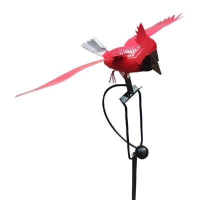 Red Garden Stake Red Yard Stakes Wind Spinners Outdoor