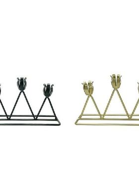 Nordic Creative Metal Candlesticks Dinner Retro Iron