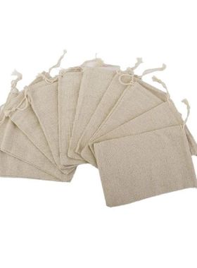 Bags Gift Bag Linen Burlap Drawstring Small Hessian Candy