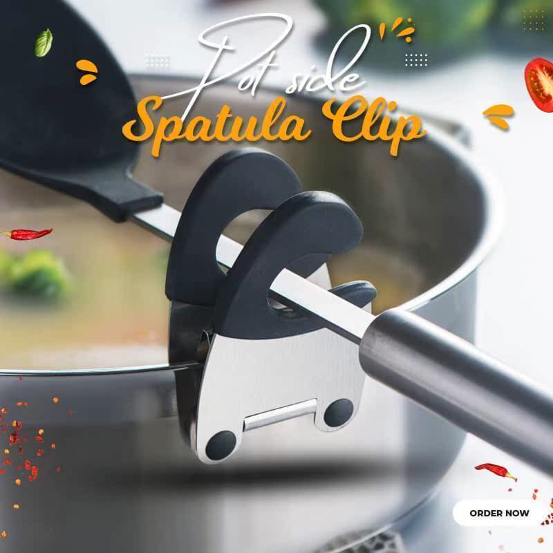Cookware Side Clip Rest Holder stainless steel silicone