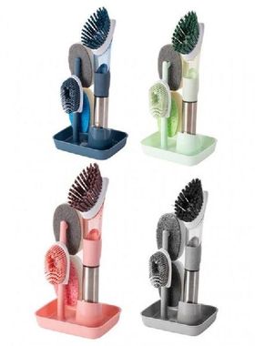 4 In 1 Kitchen Cleaning Brush Set Long Handle Cleaing Brush